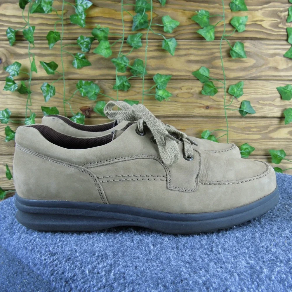 Dr. Scholl's‎ Oscar Men's 10 Tan Leather Lace-Up Casual Shoes Comfort